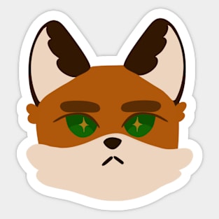 Autumn fox with sparkly eyes Sticker